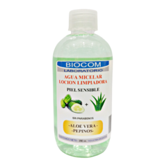 Agua micelar x 250 ml Biocom - locion limpiadora piel sensible