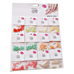 Blister x 12 bolsitas Apliques de color para decoracion de uñas - comprar online