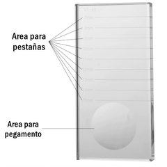 Placa de vidrio organizador para pestañas y pegamento - comprar online