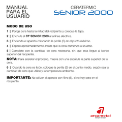 Ceratermic Senior 2000 Arcametal 2,88 l - Distribuidora Melange