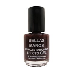 Esmalte Bordo oscuro Nº 140 Bellas manos efecto gel sin cabina x 14 ml