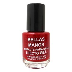 Esmalte Rojo con glitter Nº 215 Bellas manos efecto gel sin cabina x 14 ml