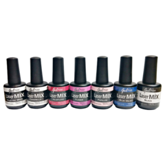 Kit 6 esmaltes Laser Mix semipermanentes LED/UV x 14.7 ml - tienda online