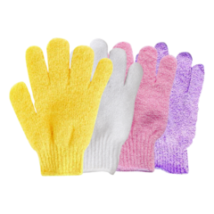 GUANTES EXFOLIANTES COLORES LISOS X PAR (G789)