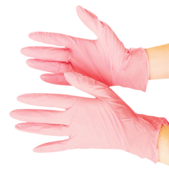 GUANTES NITRILO ROSA X 100 UNID