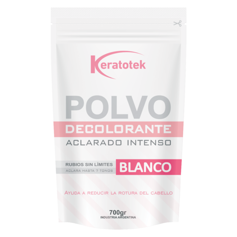 Polvo decolorante aclarado intenso Keratotek Blanco x 700 gr