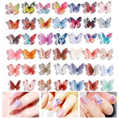 Mariposas 3D aplique dije para decoracion de uñas x 1 unid - comprar online