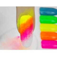 Pigmentos polvos fluo de colores para uñas - caja x 12 unid