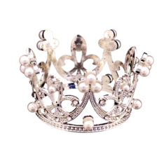 POSA PINCELES CORONA CON PERLAS TIARA PN20602 - comprar online