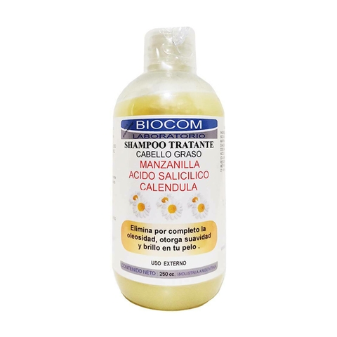 Shampoo tratante para cabello graso Biocom x 250 ml