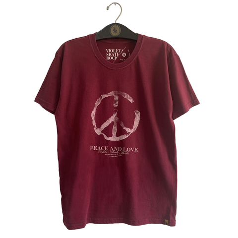 Camiseta VSR Peace And Love - Vinho Vintage