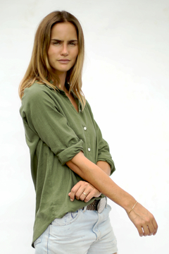 Camisa Lino Verde Comprar en Cavalier Polo