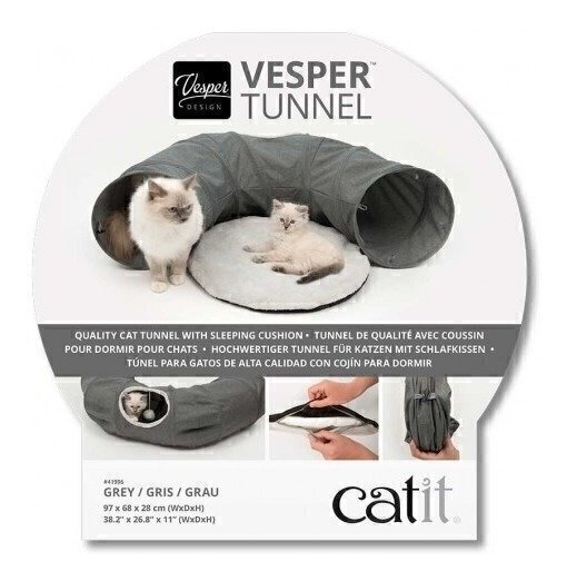 Tunel Vesper Cat It Para Gatos Color Gris