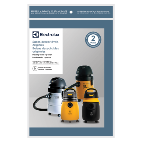 KIT 3 SACOS DESCARTÁVEIS CSE20 ASPIRADOR DE PÓ ELECTROLUX ORIGINAL - comprar online