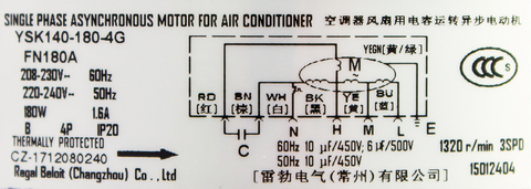 MOTOR EVAPORADORA AR CONDICIONADO GREE FN180A ORIGINAL na internet