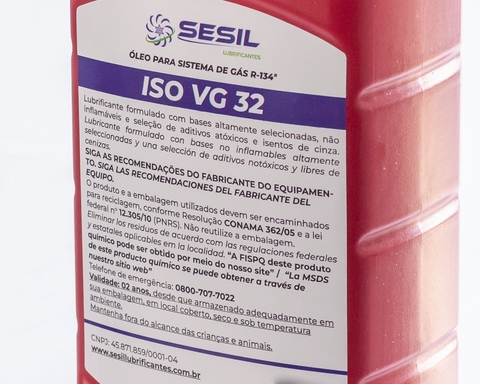 OLEO SINTETICO 1L SESIL ISO VG 32 COMPRESSOR GELADEIRA HB 32 - comprar online