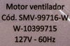 MOTOR REFRIGERADOR BRASTEMP CONSUL W10399715 127V - BlueAr