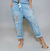 Babucha italiana de jean cede hasta 150 cm de contorno de cadera