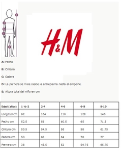 Tallas niña h&m hotsell