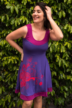 Vestido Frida Violeta y magenta - comprar online