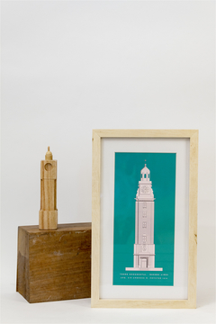 Set Torre Monumental: postal enmarcada + edificio miniatura en madera