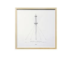 Enmarcado Torre Espacial / 34x34