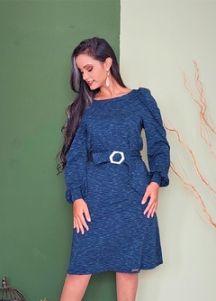 Vestido Kéfera - Maria Moura - Azul - comprar online