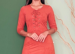 Vestido Miranda - Maria Moura - Telha - comprar online