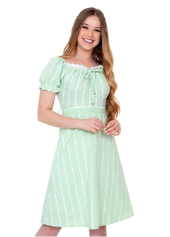 Vestido Tecido Plano Hapuk Verde Limão