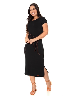 Vestido Joana em Malha Hapuk - Preto