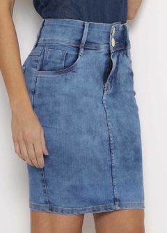 Saia Tradicional Jeans Laura Rosa Jeans - comprar online