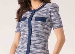 Vestido Malha Tweed com Jeans - comprar online