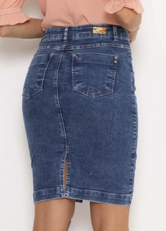 Saia Lápis Jeans Laura Rosa - comprar online