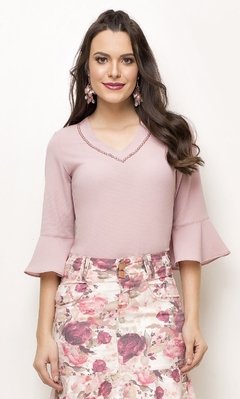 Blusa Crepe Rose