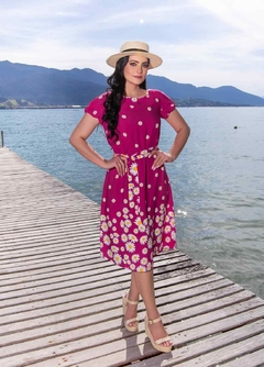 Vestido Maria Flor Viscose Maria Moura Pink