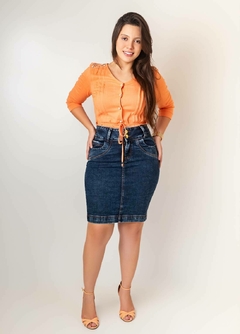 Saia Reta Jeans Vecchi - loja online