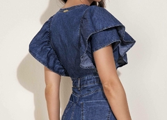 VESTIDO JEANS COM RECORTES na internet