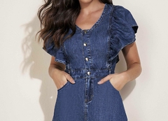 VESTIDO JEANS COM RECORTES - comprar online