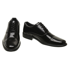 Sapato Masculino Social Verniz Preto Com Cadarço A preço de Fábrica - loja online