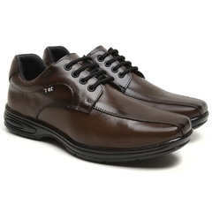 Sapato Social Masculino Cadarço Solado Confort Marrom - loja online