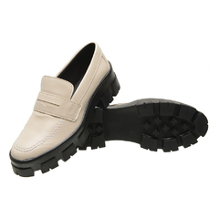 Sapato Mocassim Feminino Tratorado 10023 Siroco Off White -Coleção Outono inverno - comprar online