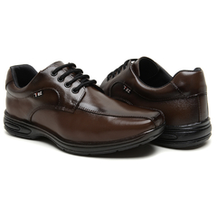 Sapato Social Masculino Cadarço Solado Confort Marrom - comprar online