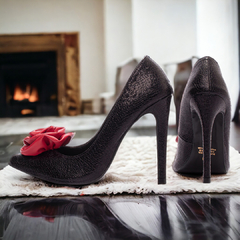 Sapato Scarpin Salto 12 Elegante Preto-Nova Coleção - comprar online