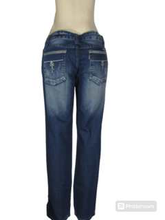 Calça Jeans Feminina Cós Baixo Corte Reto Tavernit - comprar online