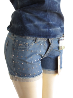 Short Feminino Jeans Luapole Barra Virada Coleção Verão