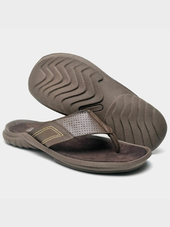 Chinelo Dedo Confortop Masculino Couro Legitimo Moda Casual - comprar online