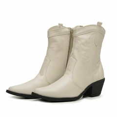 Bota Texana Feminina Off White - comprar online