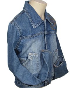 Jaqueta jeans Infantil Masculina 039 Sinal Livre Tamanhos 8 A 14 Duas Cores - loja online