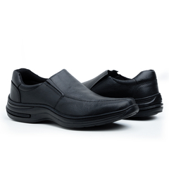 Sapato Social masculino Casual Linha Conforto San Lorenzo 33 ao 46 Couro Preto - comprar online