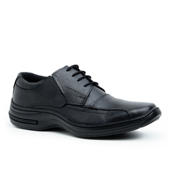 Sapato Confort Social Masculino Cadarço Solado Pontilhado Do 33 ao 46 Não Descola Couro Legitimo - netpizante